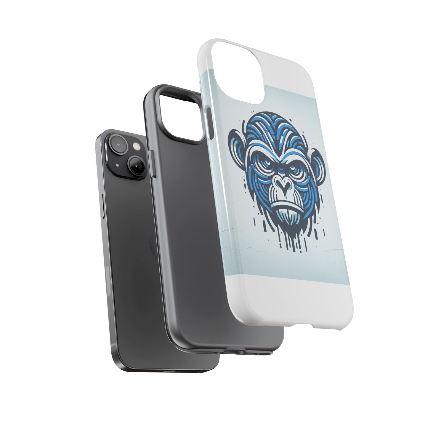 vibrant 3d gorilla design protective phone case for unique style and stylish protection compatible with iphone 13, 14, 15 & 16 – all models including pro, pro max & plus