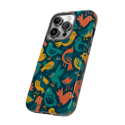 Multicolour Bird Pattern 3D Wrap Protective Phone Case – Vibrant Accessory for Self-Expression Compatible with iPhone 13, 14, 15 & 16 – all models including Pro, Pro Max & Plus