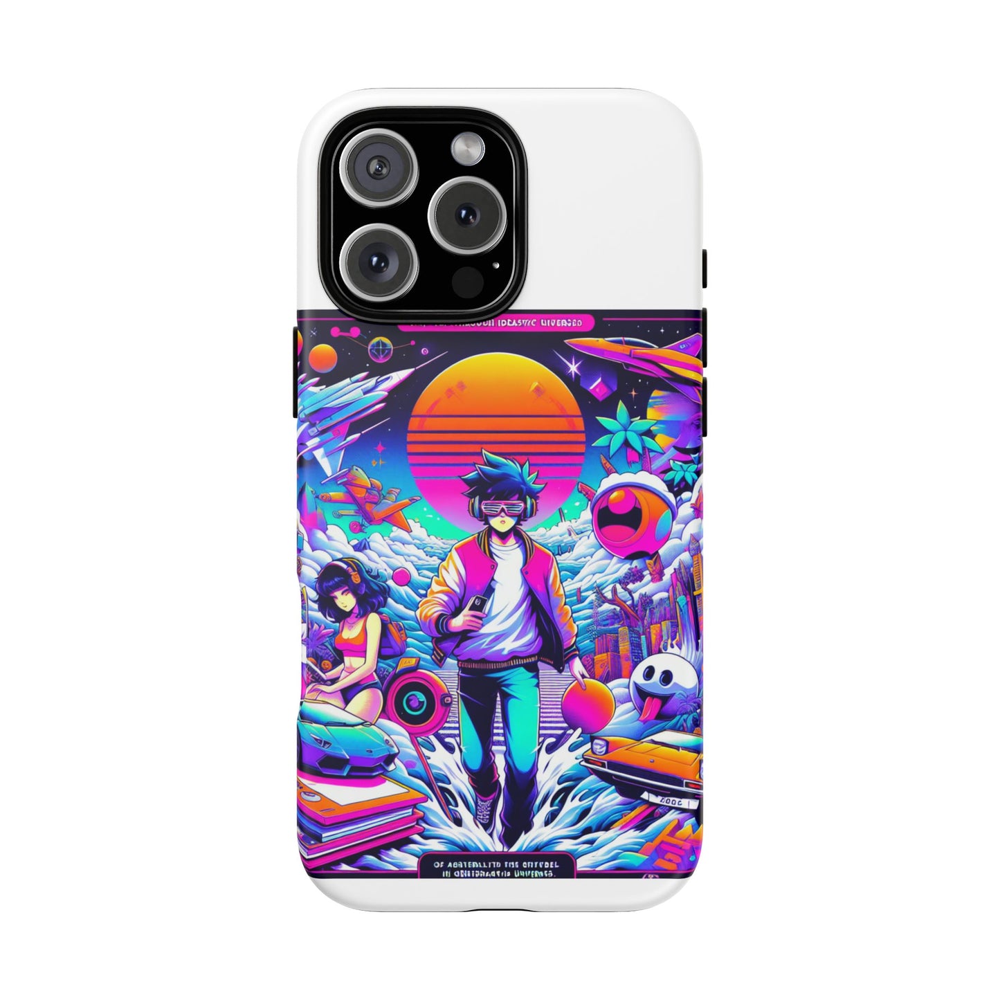 skibidiverse traveller protective phone case with 3d wrap design, durable uv protection, shock absorption for anime and comic culture fans
