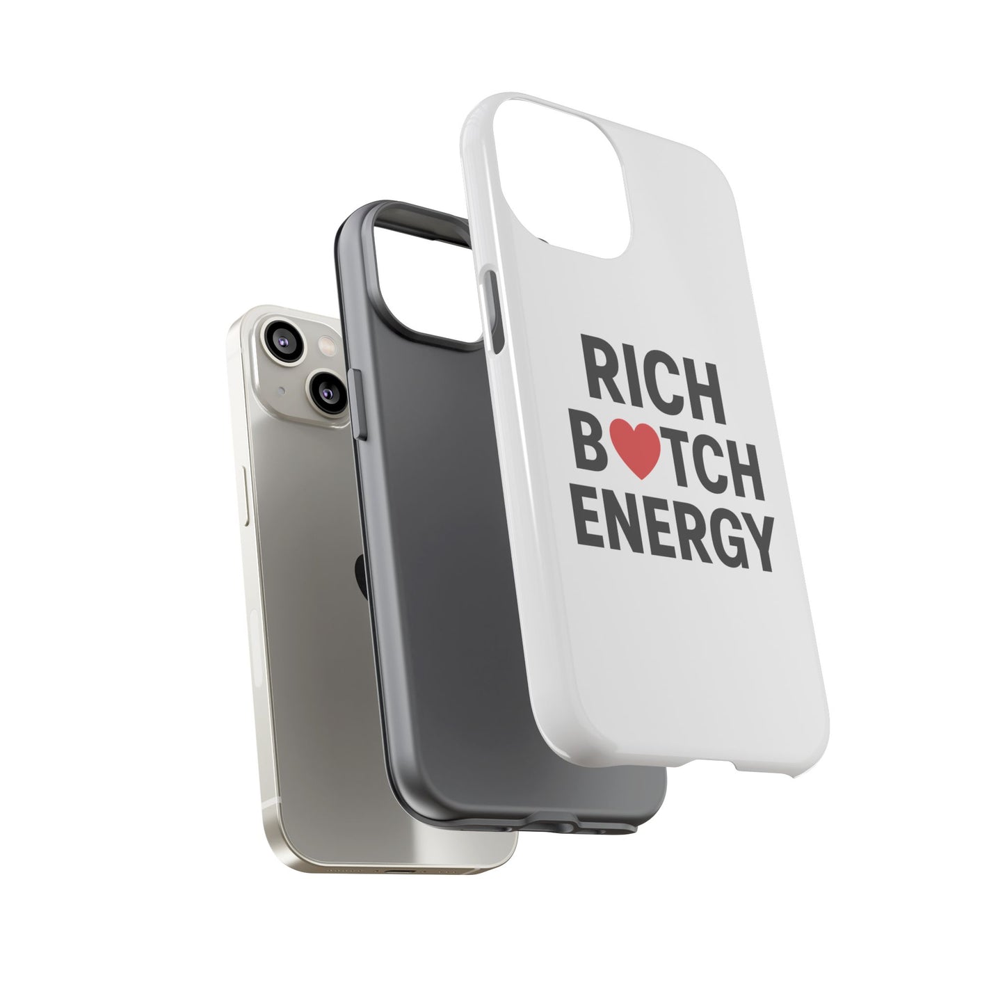 rich b*tch energy phone case - tough durable protection