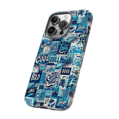 Blue Pattern Image 16 Phone Case for Smartphones with 3D Wrap Design Shock Absorption and UV Protection Stylish Anime and Comic Inspired Protective Cover