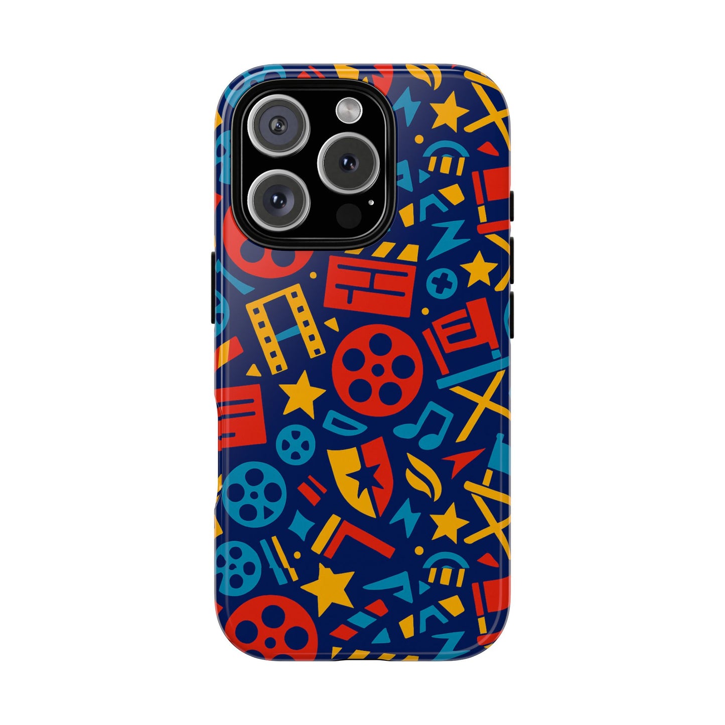 vibrant 3d movie icons protective phone case for kids and adults – stylish accessory – compatible with iphone 13, 14, 15 & 16 – all models including pro, pro max & plus