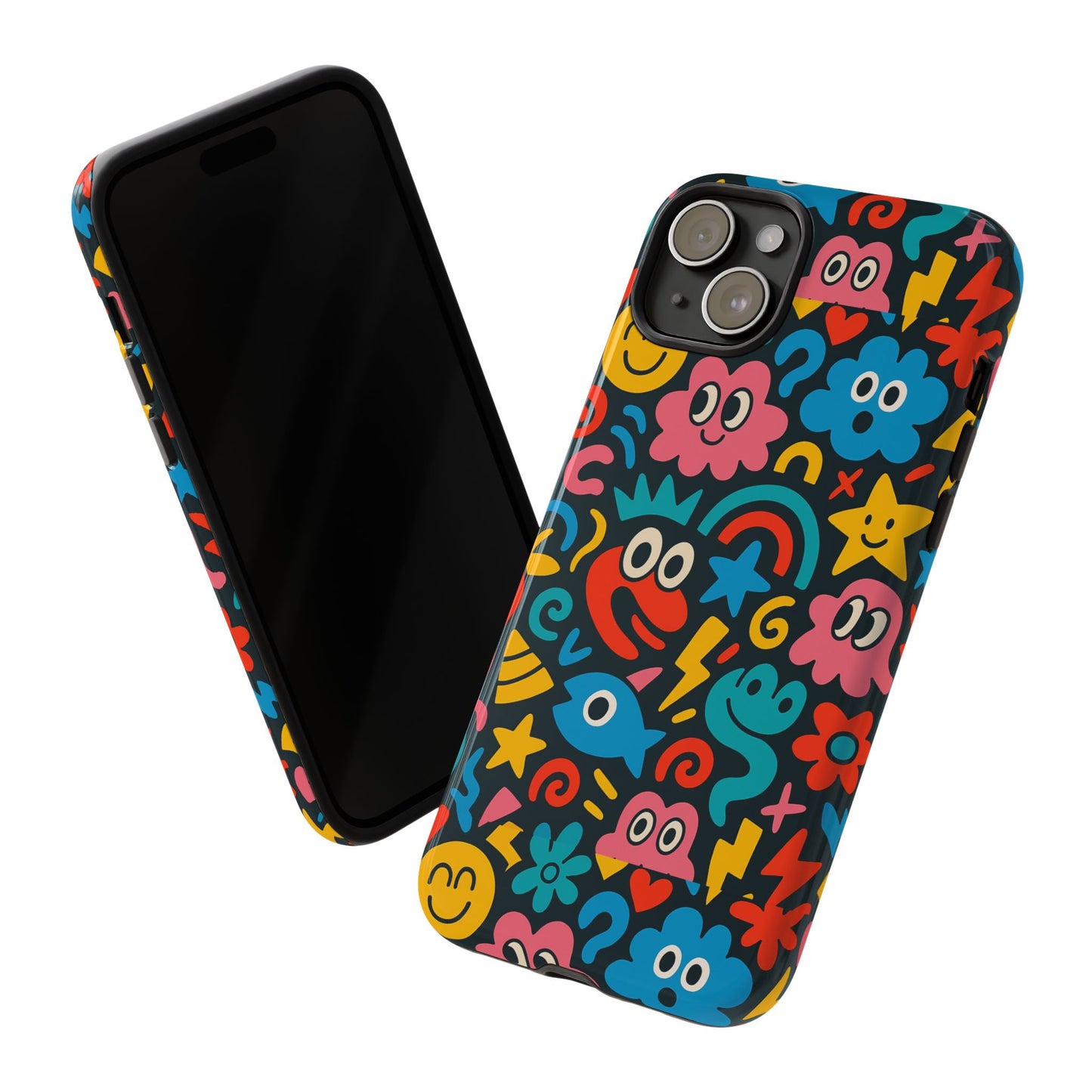 vibrant cartoon protective phone case with 3d wrap design for creative expression – compatible with iphone 13, 14, 15 & 16 – all models including pro, pro max & plus