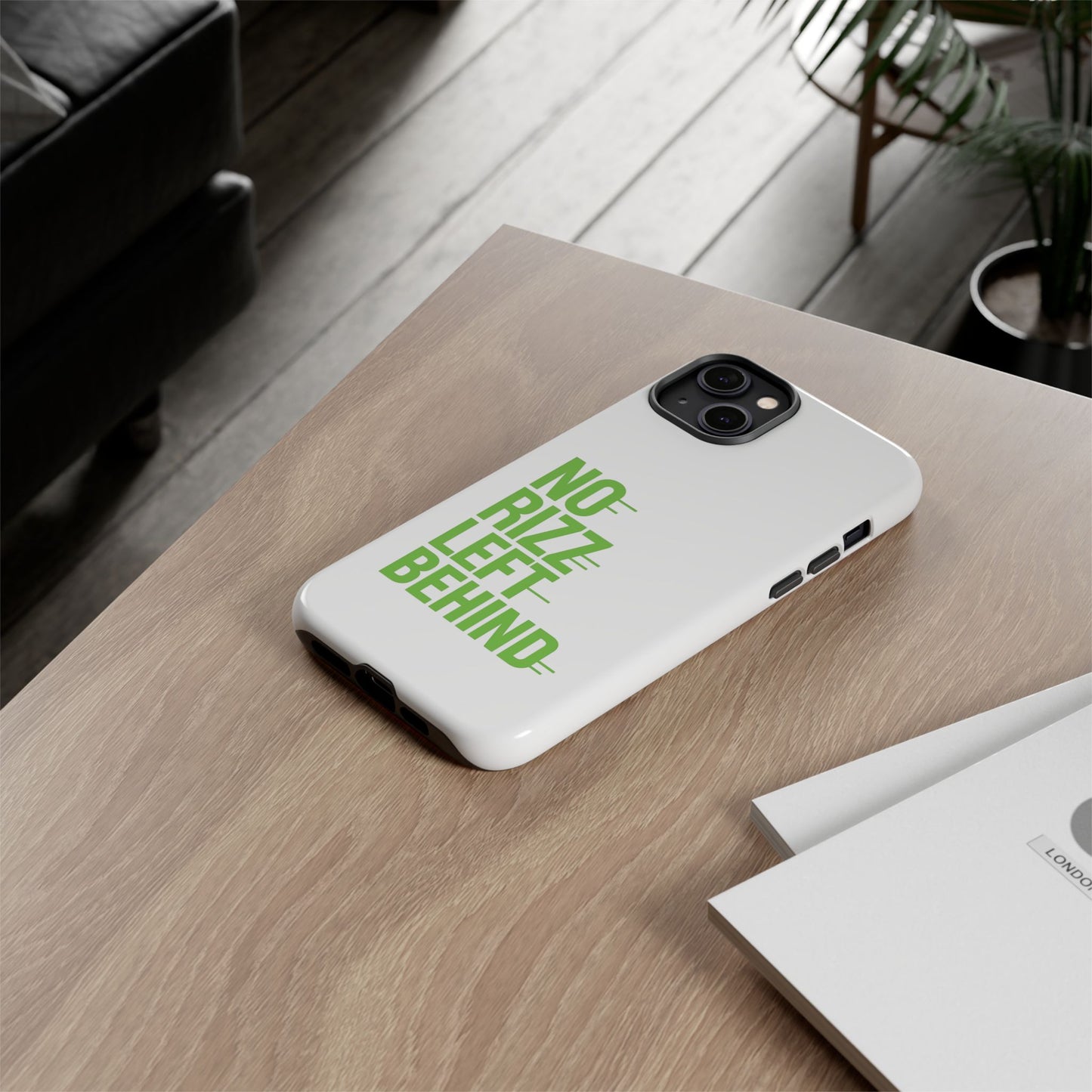 copy of tough cases - no rizz left behind phone case for ultimate protection and style, impact-resistant, dual layer, vibrant design, perfect gift for adults