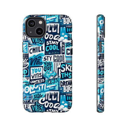Vibrant 3D Graphic Phone Case in Blue for Stylish Protection – Playful Design – Compatible with iPhone 13, 14, 15 & 16 – All Models Including Pro, Pro Max & Plus