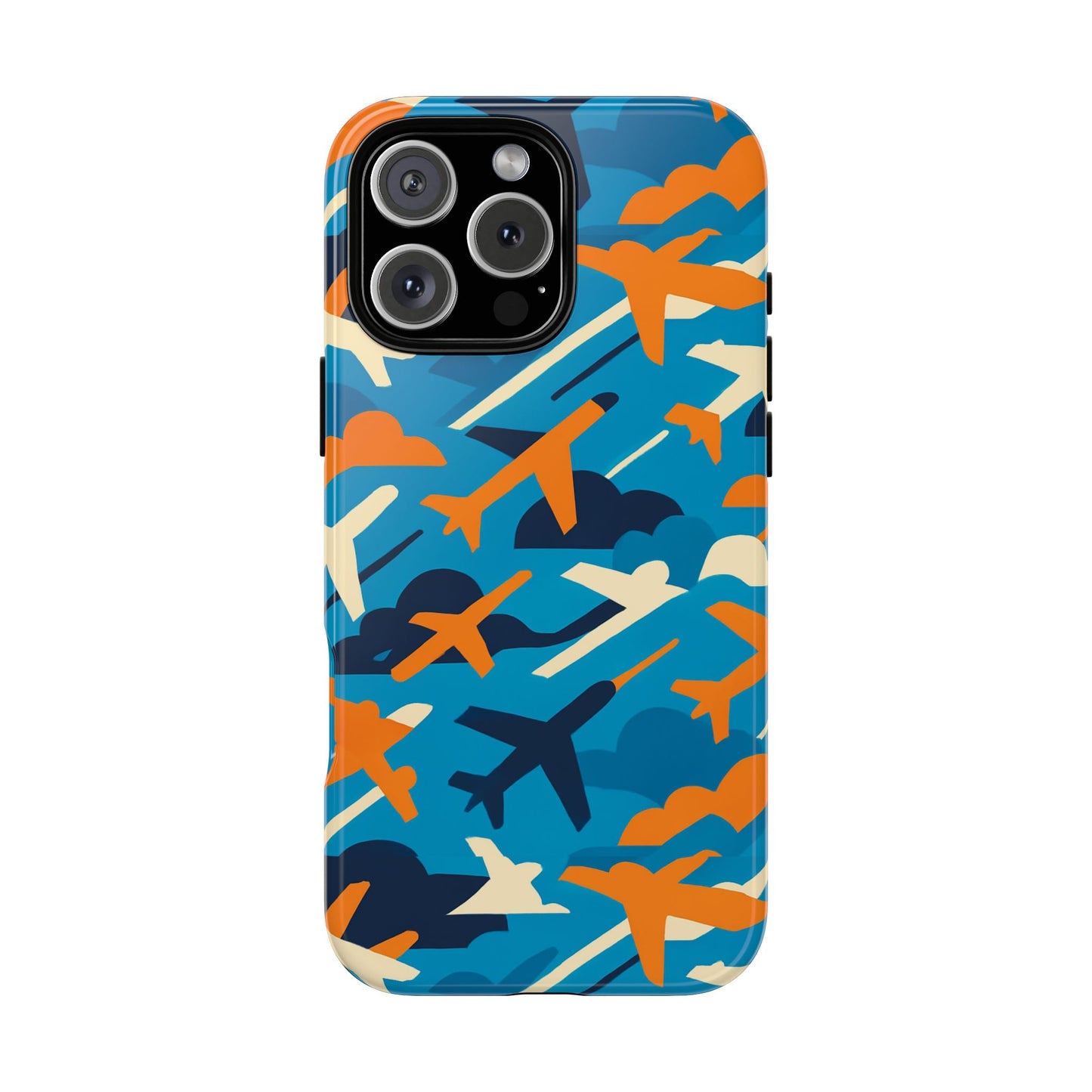 vibrant aviation-themed protective phone case with 3d wrap design – stylish accessory for self-expression – compatible with iphone 13, 14, 15 & 16 – all models including pro, pro max & plus