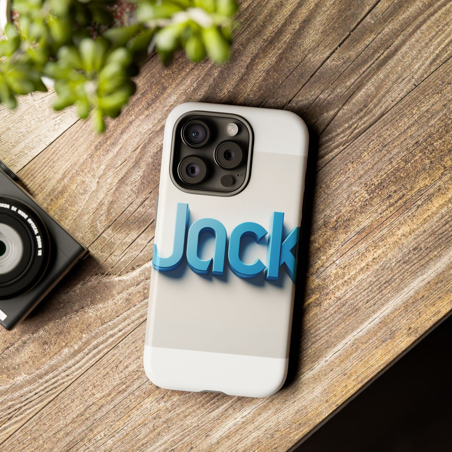 vibrant blue 3d text phone case for stylish protection, unique retro design for men and women, compatible with iphone 13, 14, 15 & 16 – all models including pro, pro max & plus