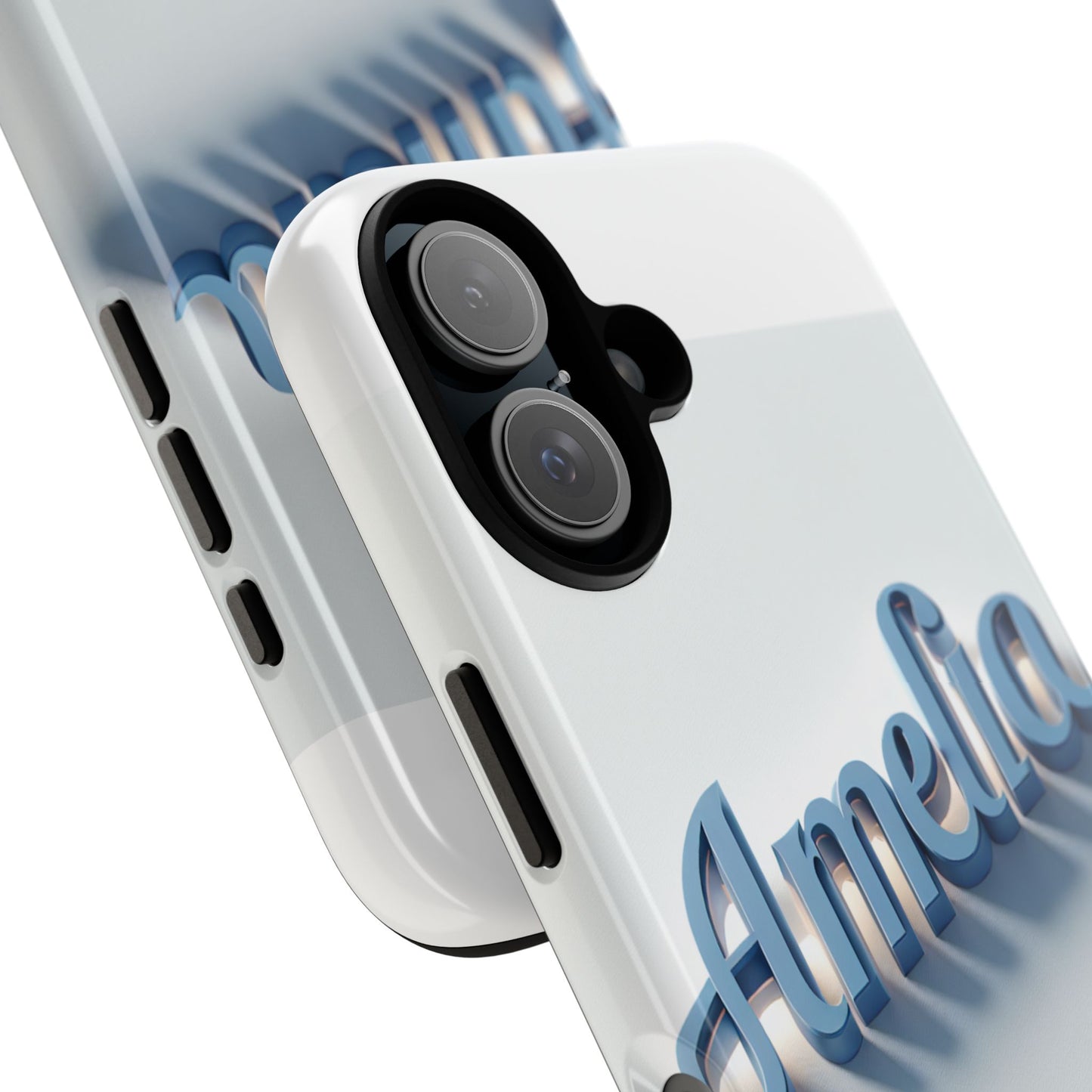 vibrant 3d lettering phone case in blue for self-expression and style compatible with iphone 13, 14, 15 & 16 – all models including pro, pro max & plus