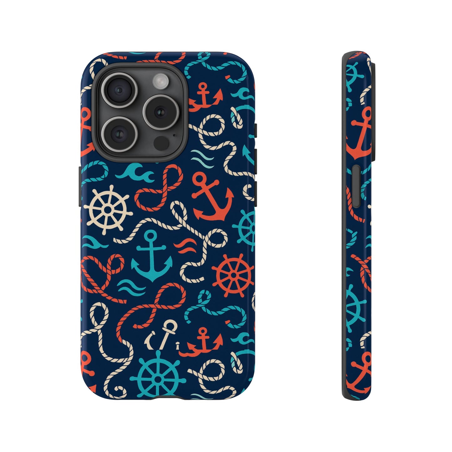 nautical themed 3d wrap protective phone case for smartphones, stylish accessory for everyday use, compatible with iphone 13, 14, 15 & 16 – all models including pro, pro max & plus