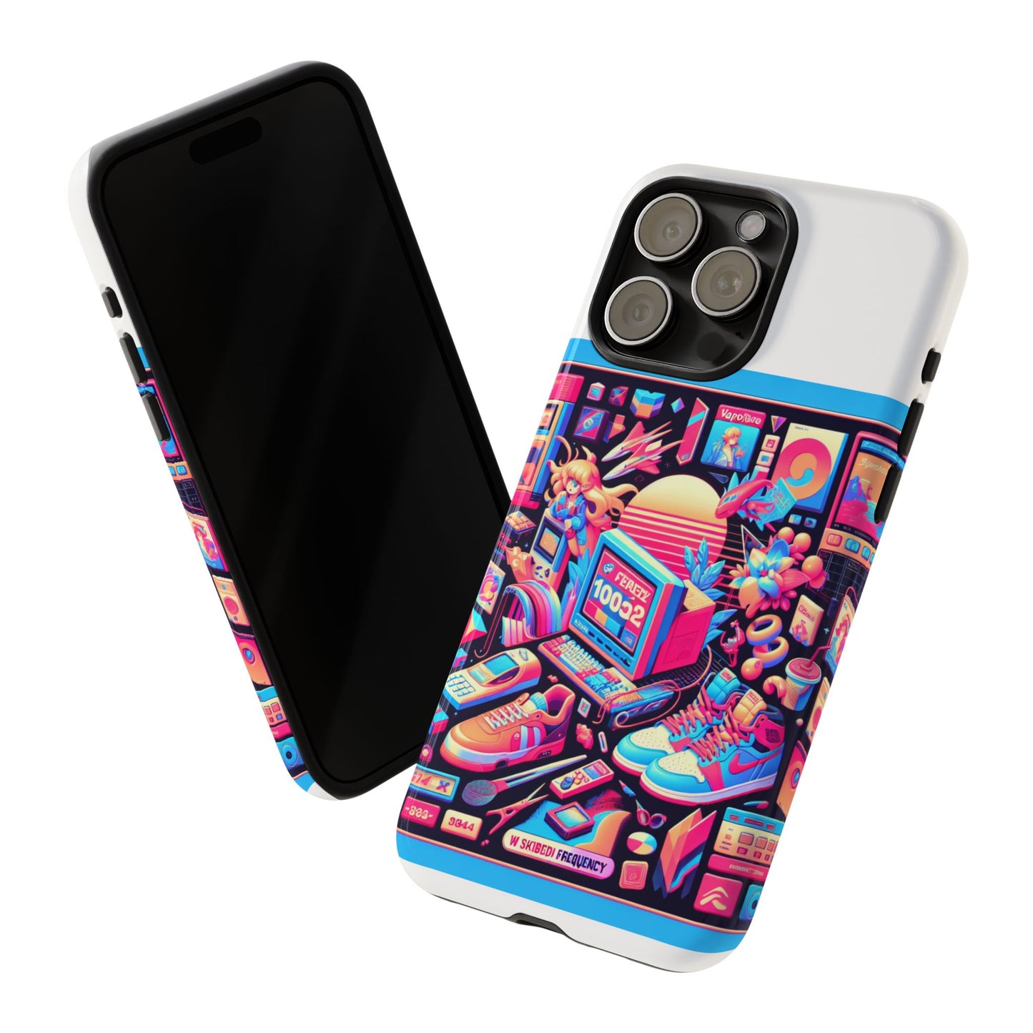w skibidi frequency 3d wrap protective phone case for anime lovers, durable tpu silicone, shock absorbing, uv protected, glossy or matte finish, unique gift idea