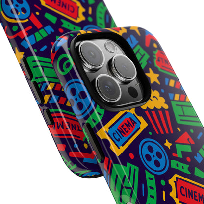 Vibrant Multicolour Cinema-Themed 3D Wrap Protective Phone Case for Self-Expression Stylish Protection Compatible with iPhone 13, 14, 15 & 16 – all models including Pro, Pro Max & Plus