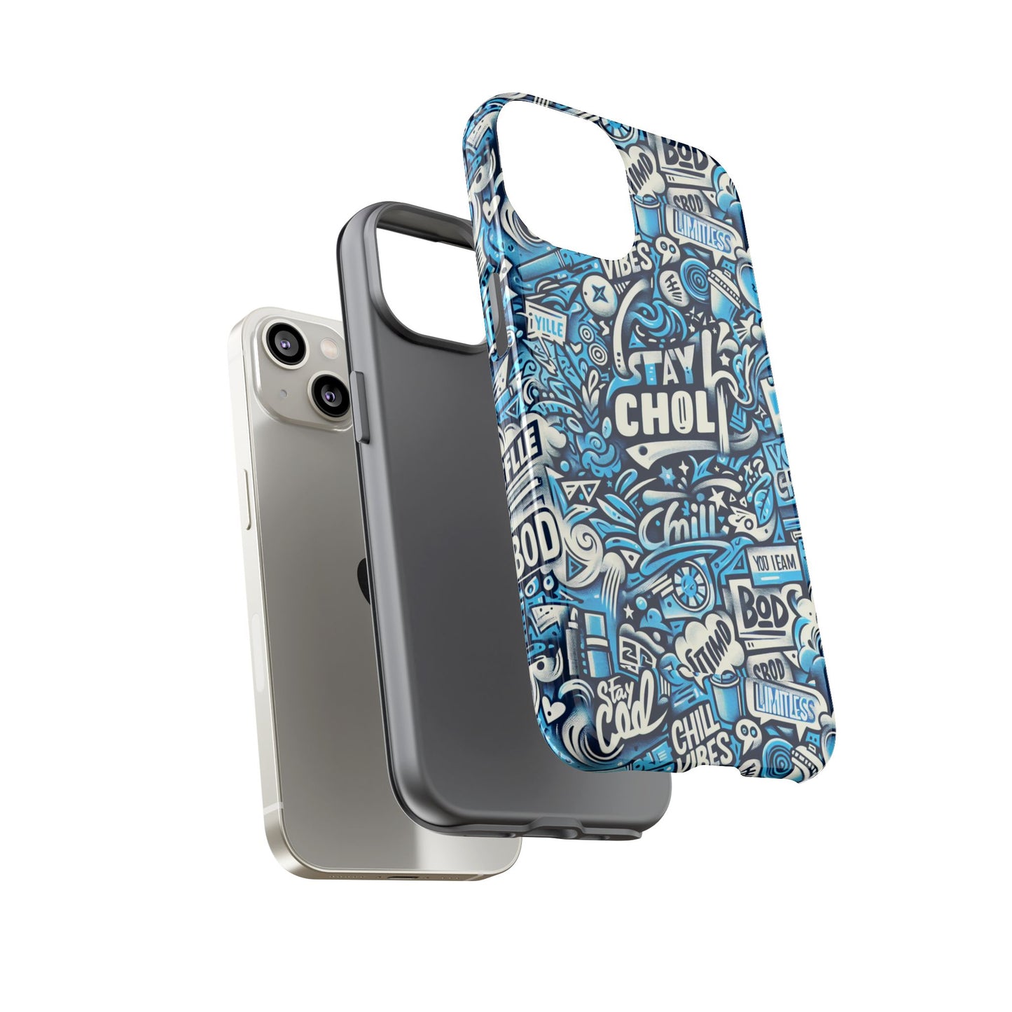 blue pattern image 19 mobile phone case for kids and teens shockproof protective cover with 3d wrap design and uv protection