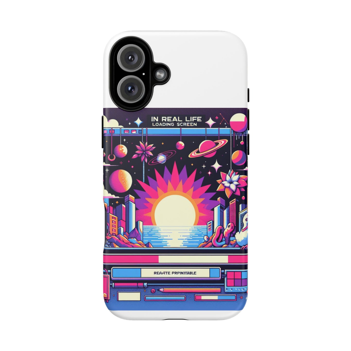 irl loading screen protective phone case for anime fans