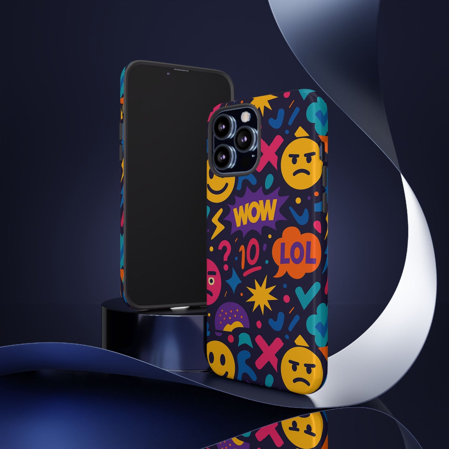 vibrant 3d emoji phone case with fun multicolour design for stylish protection compatible with iphone 13, 14, 15 & 16 – all models including pro, pro max & plus