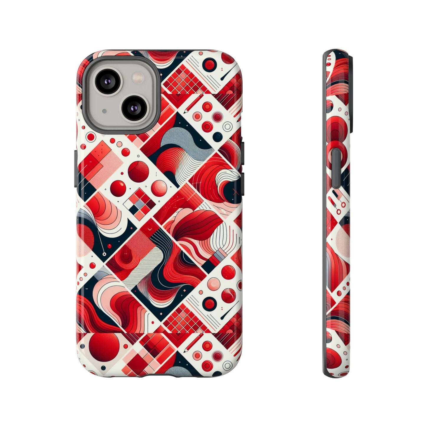 pattern image 7 vibrant 3d wrap phone case for anime and comic fans - bold geometric design for stylish protection compatible with iphone 13, 14, 15 & 16 – all models including pro, pro max & plus