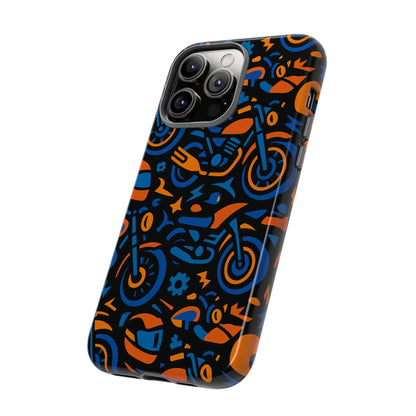 Vibrant Motorcycle Phone Case in Multicolour Design for Stylish Protection Compatible with iPhone 13, 14, 15 & 16 – All Models Including Pro, Pro Max & Plus