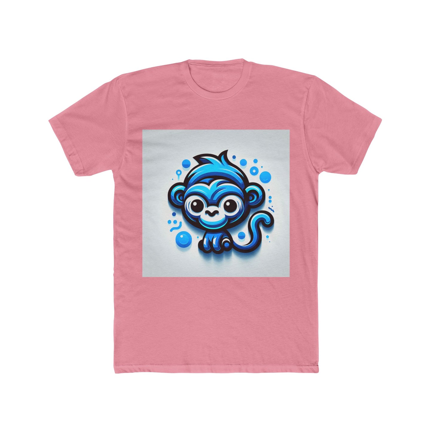 stylish unisex t-shirt - blue animal print, comfortable casual tee for men and women, trendy all-gender shirt