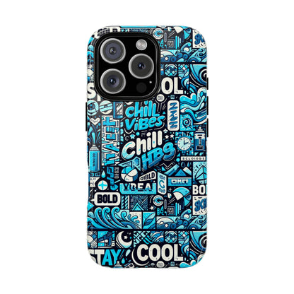 Vibrant 3D Wrap Protective Phone Case with Colourful Chill Vibes Design – Unique Style Accessory for Self-Expression Compatible with iPhone 13, 14, 15 & 16 – all models including Pro, Pro Max & Plus