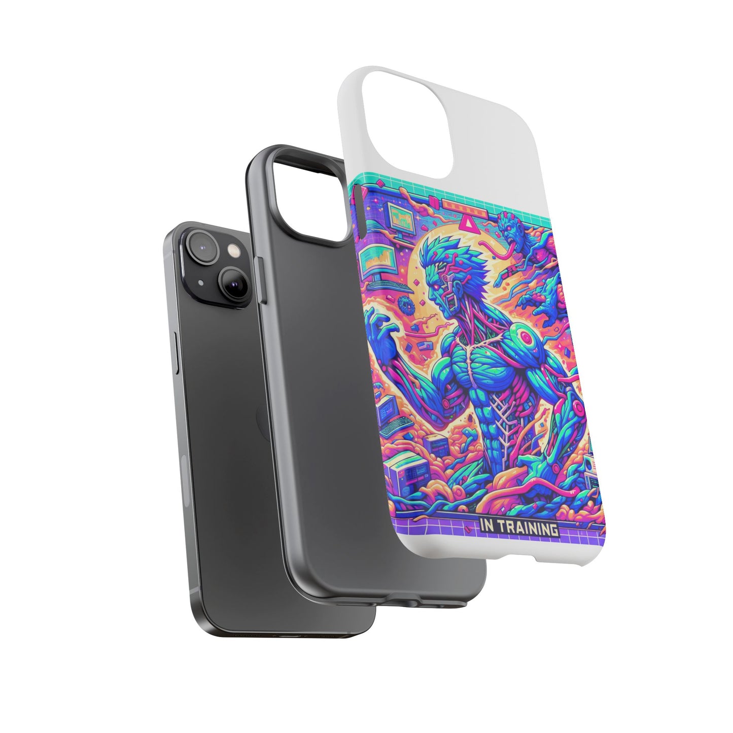 giga chad in training protective phone case for anime fans