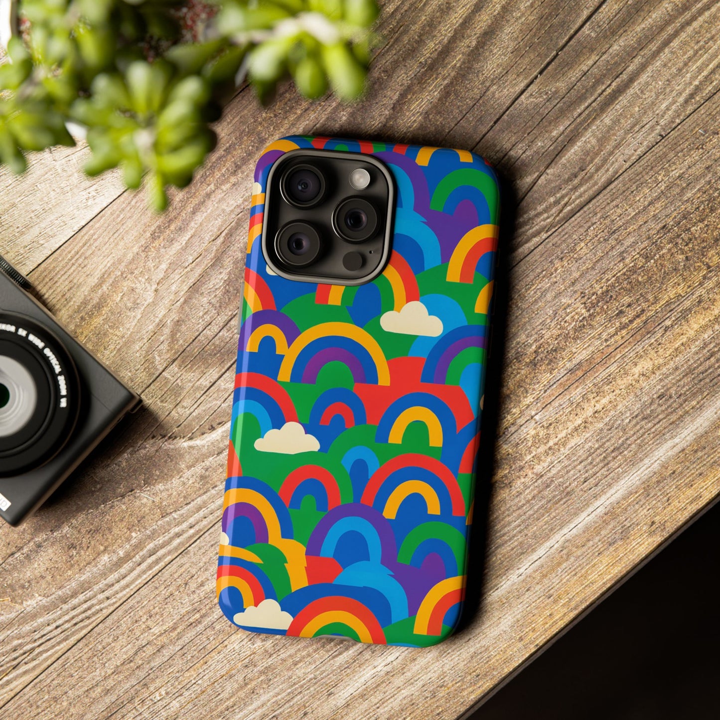 multicolour 3d rainbow phone case for trendy men and women unique playful design stylish protection compatible with iphone 13, 14, 15 & 16 – all models including pro, pro max & plus
