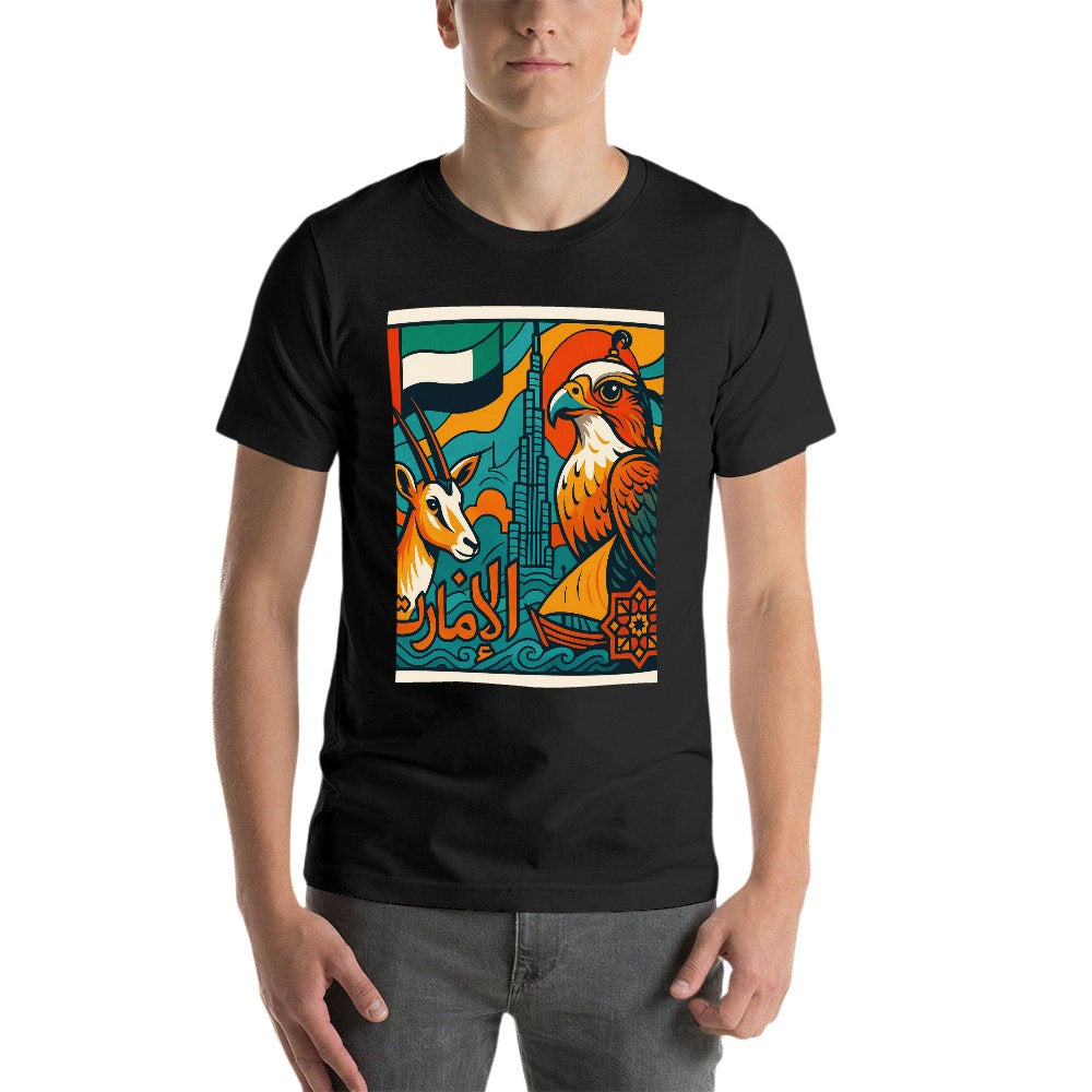 men's short sleeve t-shirt 100% cotton casual graphic tee double-sided print comfortable fit for fitness travel events gift for him stylish design