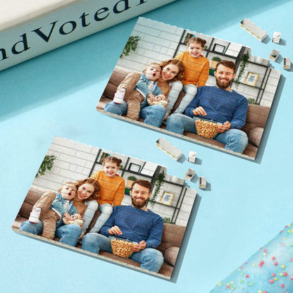 Wedding Gifts Personalized Building Brick Photo Block Square Shape Display for Friends, Family and Teachers