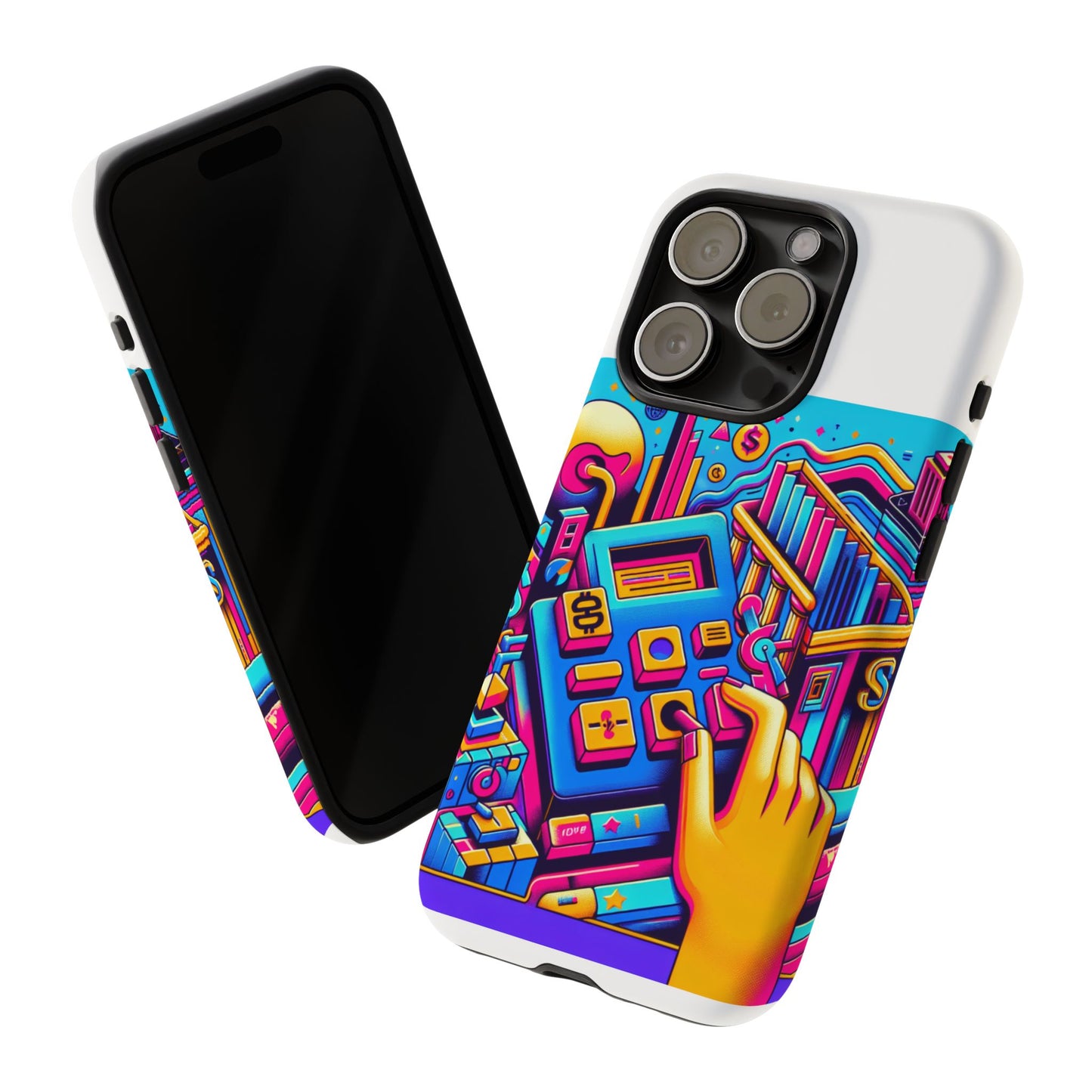 fantum finance dept protective phone case, 3d wrap design, durable silicone liner, uv protected, ideal gift for tech enthusiasts and anime lovers