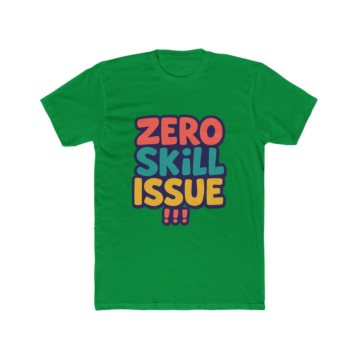 zero skill issue multicolor meme unisex t-shirt – fun graphic tee for casual everyday wear