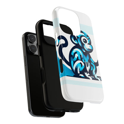 Vibrant 3D Monkey-Inspired Phone Case for Stylish Protection in Blue – Unisex Design Compatible with iPhone 13, 14, 15 & 16 – All Models Including Pro, Pro Max & Plus