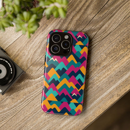 Vibrant 3D Geometric Protective Phone Case for Unisex, Stylish Smartphone Accessory with Playful Design, Compatible with iPhone 13, 14, 15 & 16 – all models including Pro, Pro Max & Plus