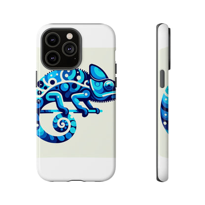 Vibrant 3D Chameleon Phone Case for Stylish Protection with Unique Blue Animal Design Compatible with iPhone 13, 14, 15 & 16 – All Models Including Pro, Pro Max & Plus