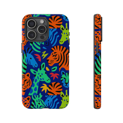 Vibrant Animal Print 3D Wrap Protective Phone Case Stylish Accessory for Men and Women Compatible with iPhone 13, 14, 15 & 16 – All Models Including Pro, Pro Max & Plus