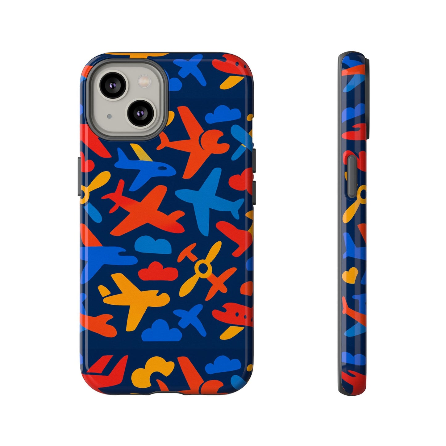 vibrant 3d wrap protective phone case with colourful aviation design for stylish protection compatible with iphone 13, 14, 15 & 16 – all models including pro, pro max & plus