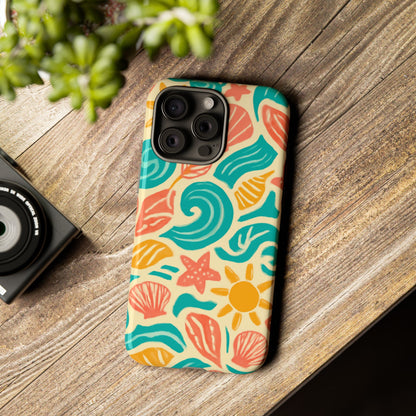 Vibrant Beach Style Protective Phone Case with 3D Wrap Design for Stylish Protection – Compatible with iPhone 13, 14, 15 & 16 – All Models Including Pro, Pro Max & Plus