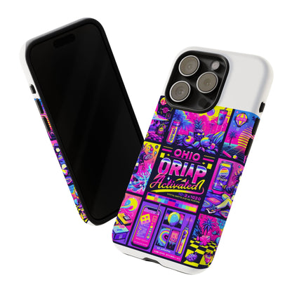 Ohio Drip Activated Protective Phone Case with 3D Wrap Design, UV Protection, Durable TPU Silicone Liner, Ideal Gift for Tech Enthusiasts and Anime Lovers