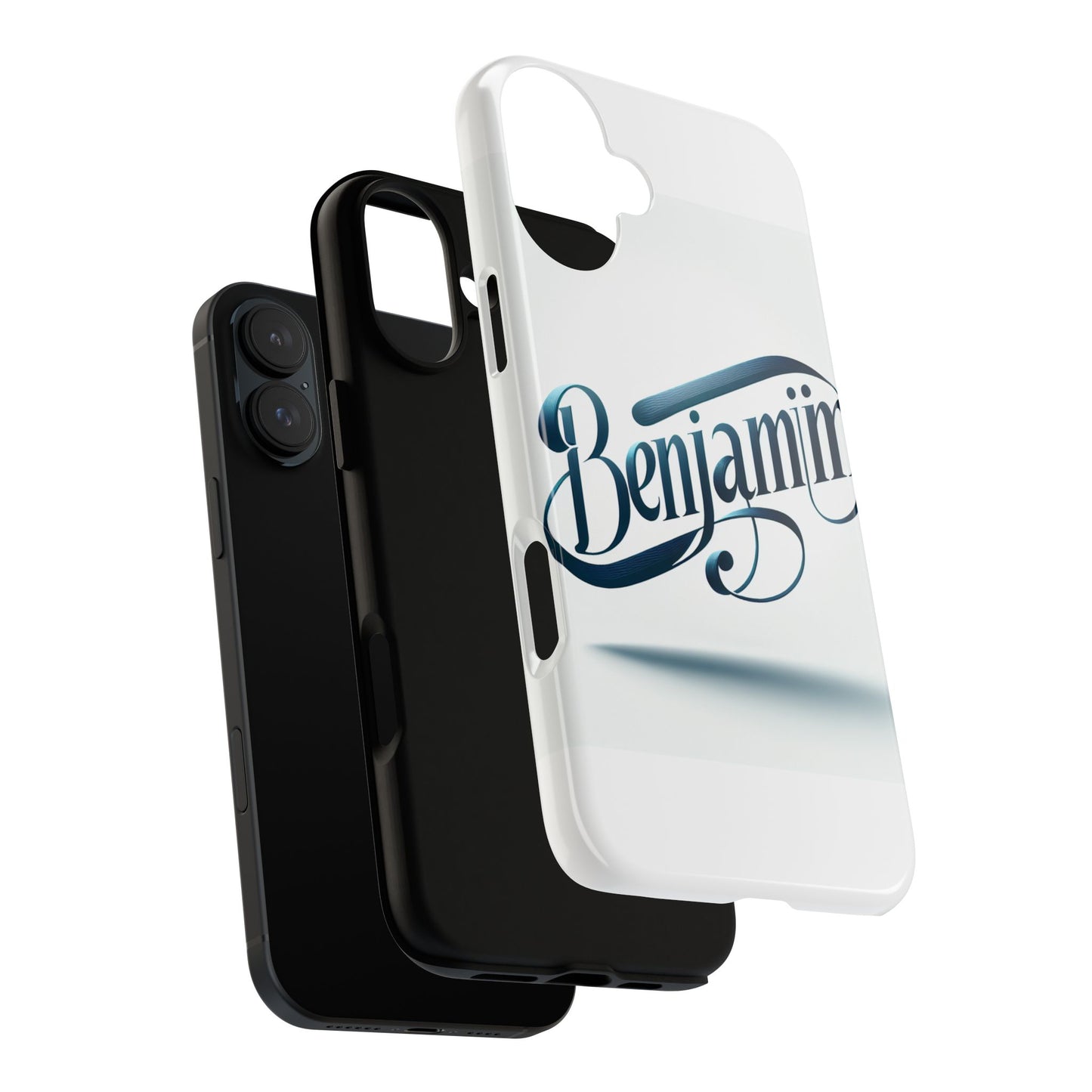vibrant 3d typography protective phone case in blue – stylish protection for smartphones compatible with iphone 13, 14, 15 & 16 – all models including pro, pro max & plus