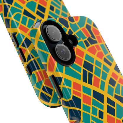 Multicolour Geometric 3D Wrap Protective Phone Case Stylish Accessory for Men and Women Vibrant Design Ideal for Unique Expression Compatible with iPhone 13, 14, 15 & 16 – all models including Pro, Pro Max & Plus