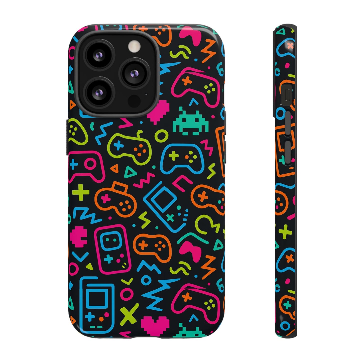 multicolour 3d wrap protective phone case with unique gaming design for men and women – stylish mobile protection compatible with iphone 13, 14, 15 & 16 – all models including pro, pro max & plus