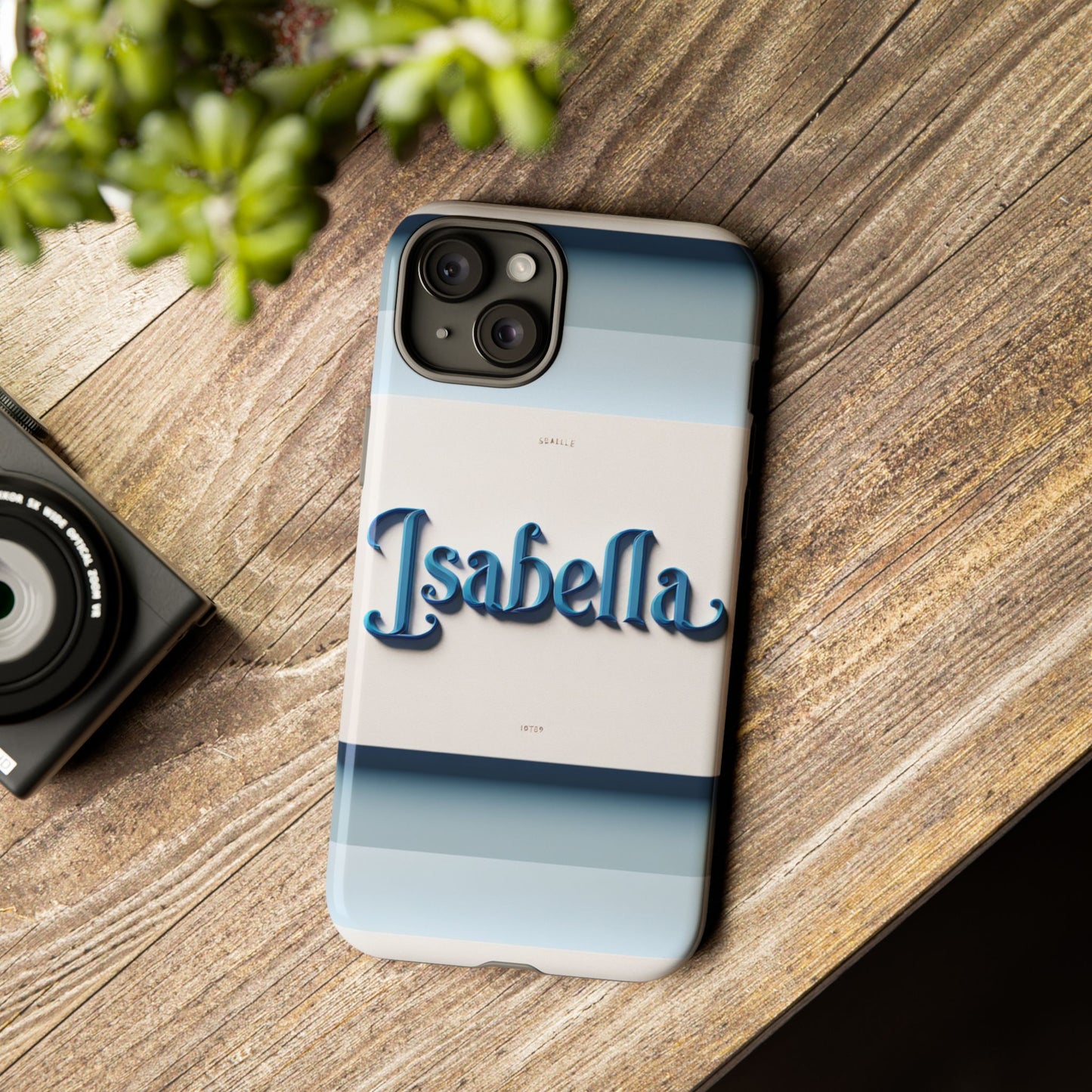 name isabella blue phone case with 3d wrap and vibrant anime inspired design for stylish protection and personalised smartphone accessory