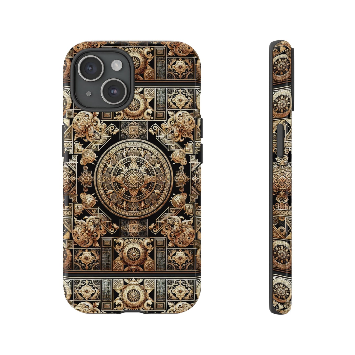 pattern image 8 vibrant shockproof phone case for anime and comic fans with ornate baroque design compatible with iphone 13, 14, 15 & 16 – all models including pro, pro max & plus