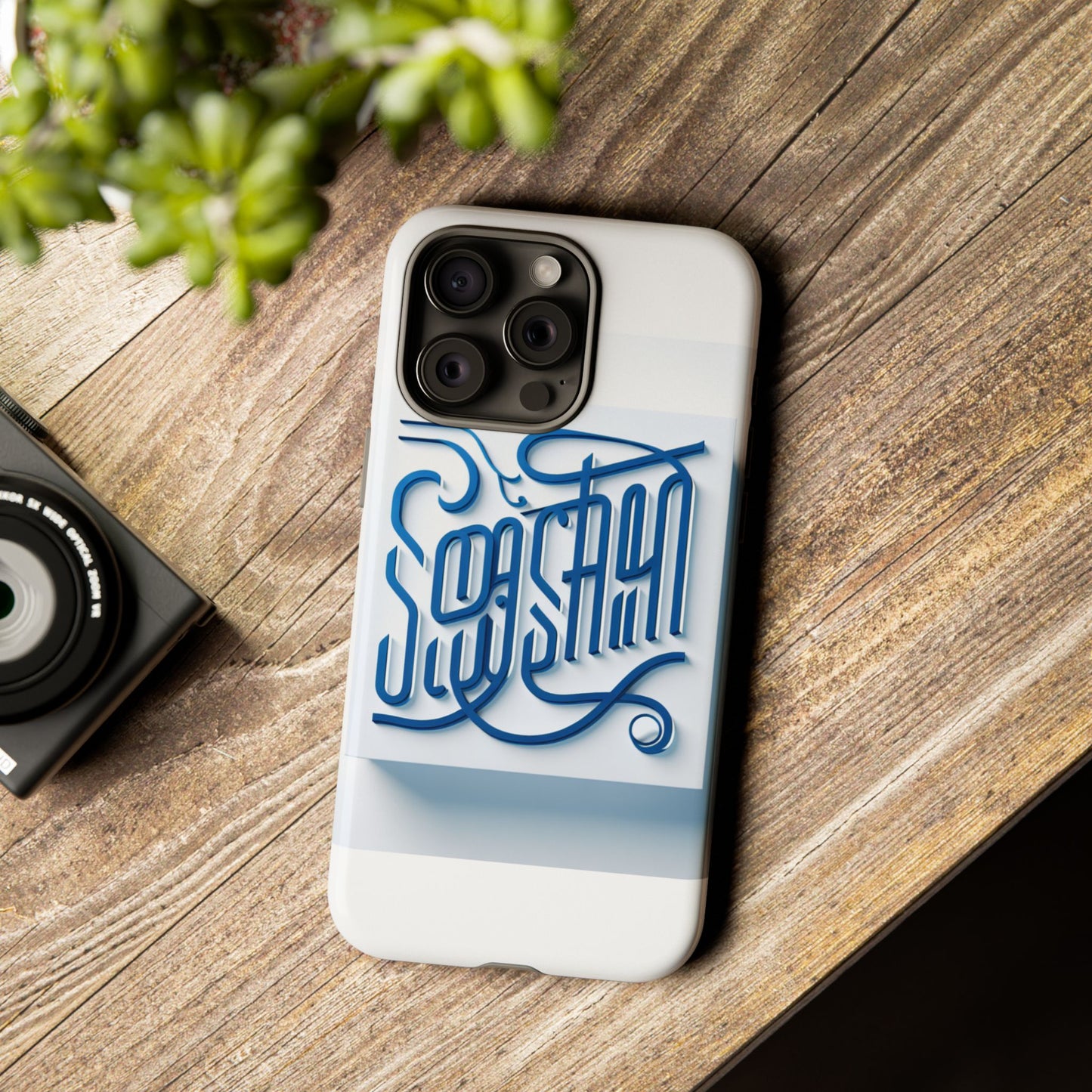 vibrant blue 3d alphabet phone case for stylish protection and unique expression compatible with iphone 13, 14, 15 & 16 – all models including pro, pro max & plus