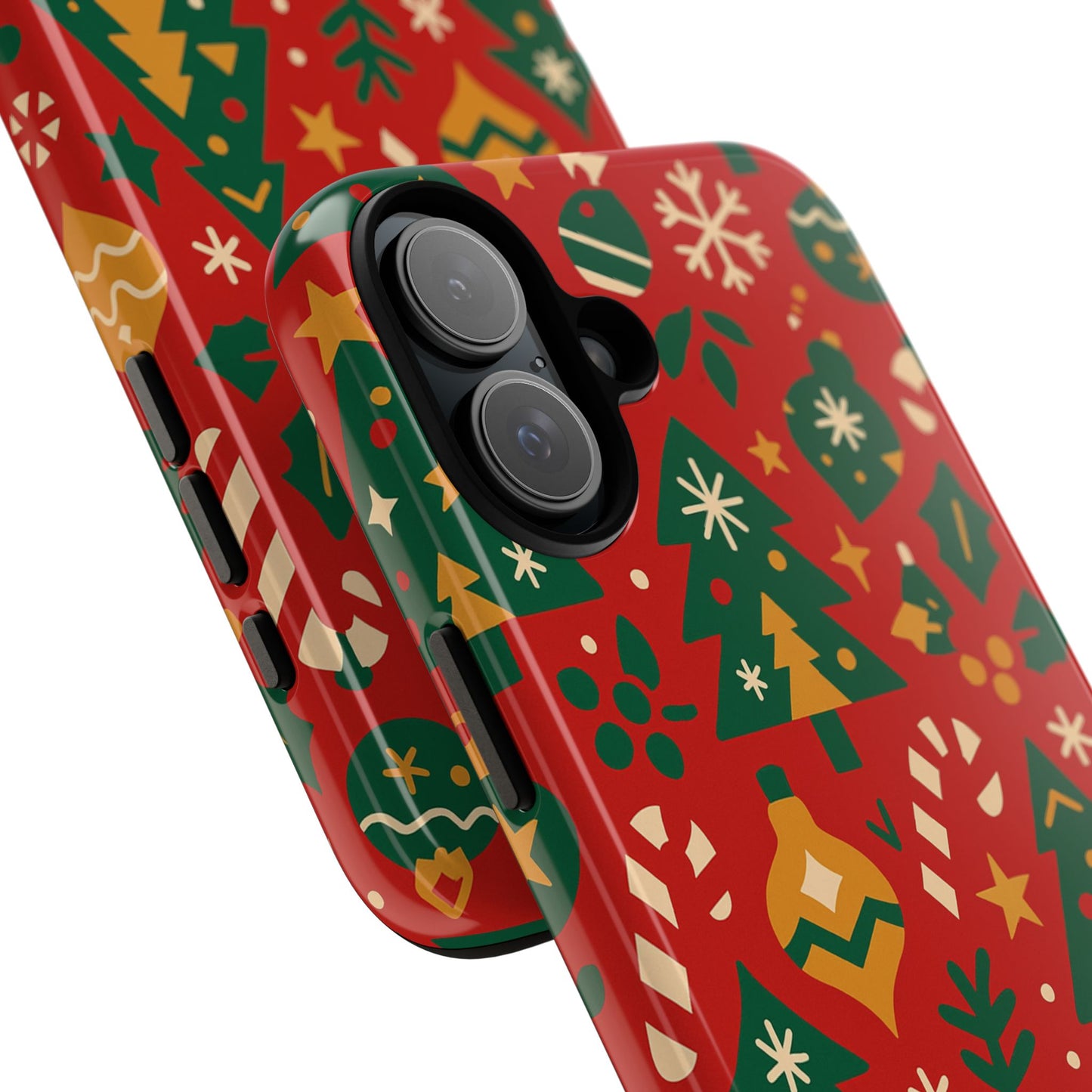 multicolor 3d wrap protective phone case with festive holiday design – fun retro style for smartphone protection compatible with iphone 13, 14, 15 & 16 – all models including pro, pro max & plus