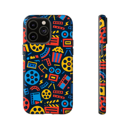 Vibrant 3D Film Reel Protective Phone Case for Unique Style and Robust Protection Compatible with iPhone 13, 14, 15 & 16 – all models including Pro, Pro Max & Plus