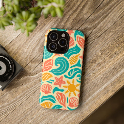 Vibrant Beach Style Protective Phone Case with 3D Wrap Design for Stylish Protection – Compatible with iPhone 13, 14, 15 & 16 – All Models Including Pro, Pro Max & Plus
