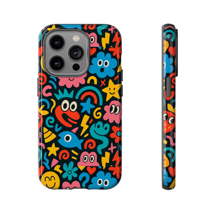 Vibrant Cartoon Protective Phone Case with 3D Wrap Design for Creative Expression – Compatible with iPhone 13, 14, 15 & 16 – All Models Including Pro, Pro Max & Plus