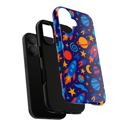 Vibrant Space Theme Protective Phone Case with 3D Wrap Design for Unique Expression Compatible with iPhone 13, 14, 15 & 16 – all models including Pro, Pro Max & Plus