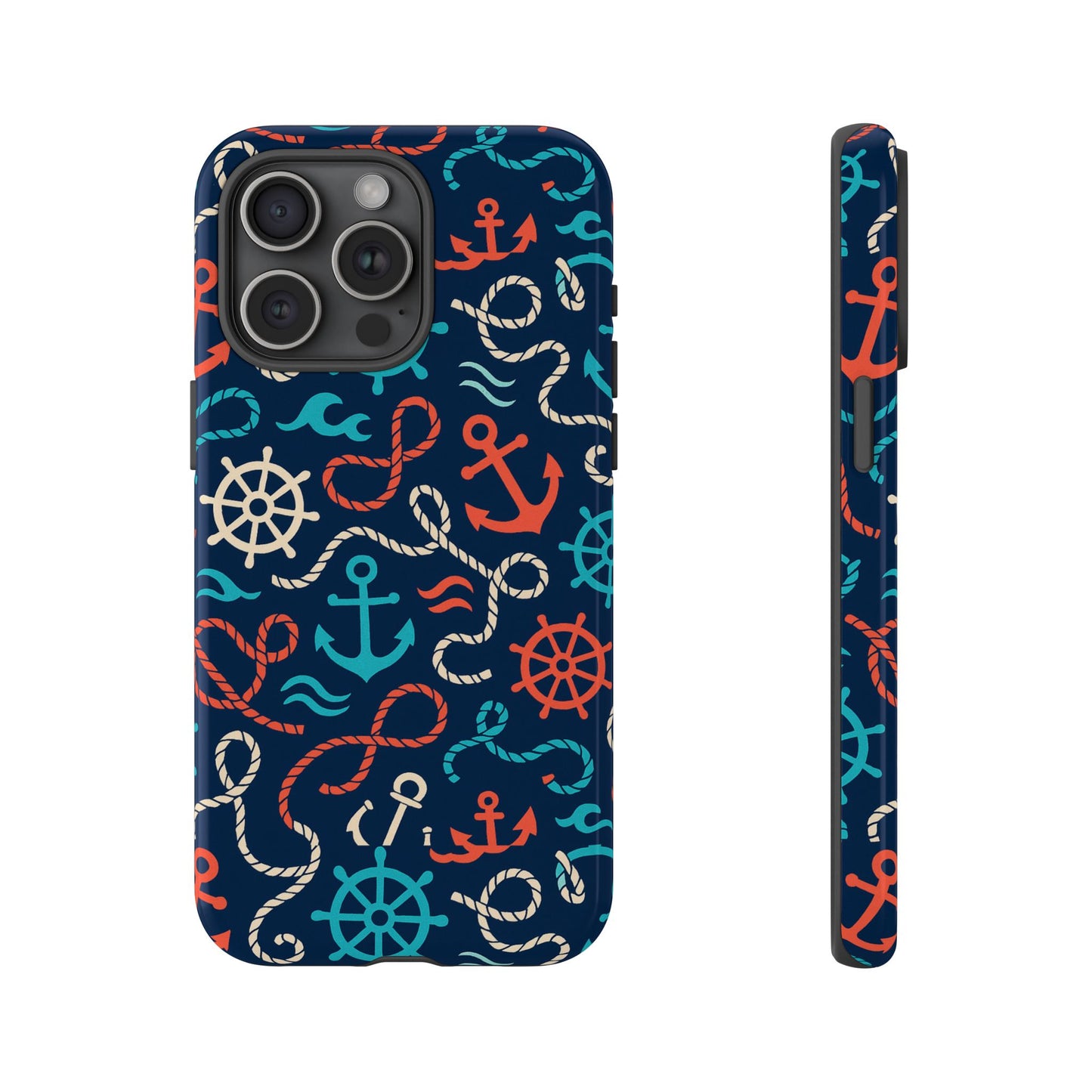 nautical themed 3d wrap protective phone case for smartphones, stylish accessory for everyday use, compatible with iphone 13, 14, 15 & 16 – all models including pro, pro max & plus
