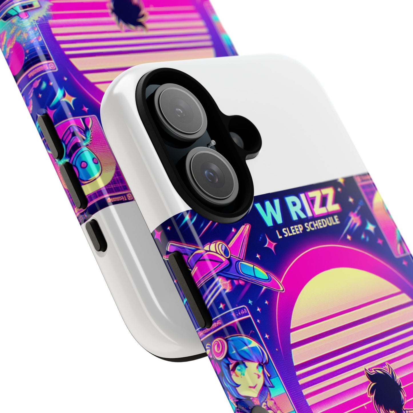 w rizz l sleep schedule protective phone case for anime lovers