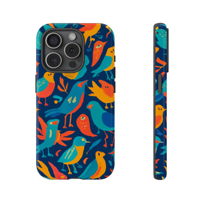 Vibrant Multicolour Bird Design Phone Case for Stylish Protection – Compatible with iPhone 13, 14, 15 & 16 – All Models Including Pro, Pro Max & Plus