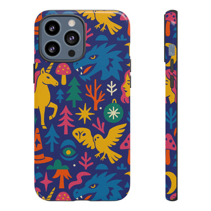 Vibrant Retro 3D Wrap Protective Phone Case with Funky Multicolour Design Stylish Accessory for Self-Expression Compatible with iPhone 13, 14, 15 & 16 – all models including Pro, Pro Max & Plus